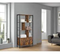 Modcraft Industrial 4-Tier Bookcase with Doors