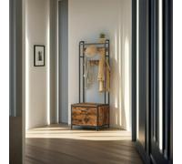 Modcraft Industrial Coat Rack with Shoe Storage