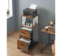 Modcraft Industrial Filing Cabinet With 2 Drawers And Open Shelf , Home Office File Storage For A4