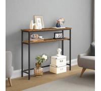 Modcraft Industrial Slim Console Table with Adjustable Shelf