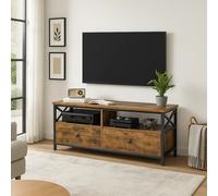 Modcraft Industrial TV Unit with Storage - Rustic Brown & Black TV Stand | Size: Large Modcraft Brown Large