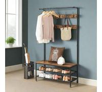 Modcraft Large Hall Tree Coat Rack with Bench and Shoe Rack