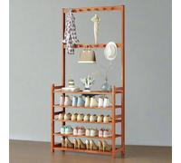 Modcraft Large Wooden Hat and Coat Stand with 5 Tiers and Shoe Rack