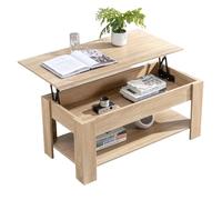 Modcraft Lift-Up Wooden Coffee Table with Hidden Storage
