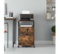 Modcraft Mobile Filing Cabinet with Lockable Drawers | Wheels with Open Shelf for A4 & Letter Files