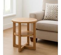 Modcraft Small Side Table With Shelf Round Coffee Table For Living Room Bedroom Or Hallway