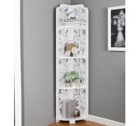 Modcraft White Free-Standing Corner Shelf - 4-Tier Pvc Storage Unit For Bathroom, Bedroom, Living Room & More