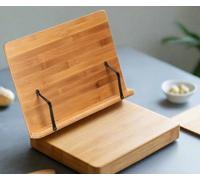 Modcraft Wooden Bamboo Recipe Book Stand - Natural
