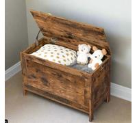 Modcraft Wooden Storage Chest Trunk With Lid - Brown