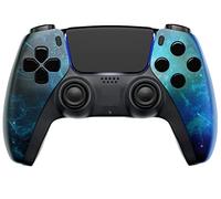 MODDEDZONE Original Custom UN-Modded Wireless Controller for Playstation 5 Controller/Compatible with PS5 Controller (Blue Nebula)
