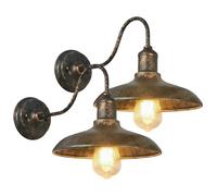 Moddeny 2 Pack Vintage Bronze Outdoor Wall Lights Wall Mount Gooseneck Barn Light 9.8 Inch Anti-Rust Waterproof Porch Wall Light Retro Farmhouse Lighting Fixture for Garage Patio
