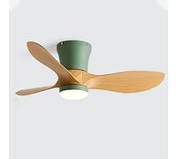 Moddeny 3-Blade 32 Inch Ceiling Fan With Lights Mute Remote Ceiling Fan Light Imitation Wood Flush Mount Fan Light Modern Simple Small Ceiling Fan With Light For Bedroom Living Room