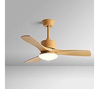 Moddeny 36 Inch Ceiling Fans With Lights And Remote Imitation Wood Small Ceiling Fan With Light Modern Simple Low Profile Ceiling Fan With Light 6 Speed 3 Color Mute Fan Light