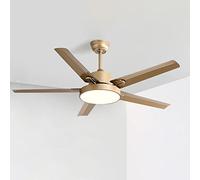 Moddeny 42 Inch Stainless Steel Ceiling Fan Light 5-Blade Outdoor Ceiling Fans For Patios Modern Ceiling Fans With Lights And Remote Mute Flush Mount Ceiling Fans With Lights For Bedroom