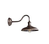 Moddeny Vintage Bronze Outdoor Wall Lights Wall Mount Gooseneck Barn Light 9.8 Inch Anti-Rust Waterproof Porch Wall Light Retro Farmhouse Lighting Fixture for Garage Patio