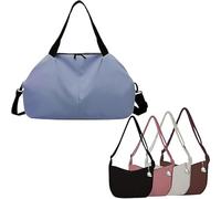 MODE BLEND Large Travel Duffel Bag for Women & Men - Water Resistant, Lightweight Shoulder Bag for Gym, Travel, Vacation,Buy 1 Duffel, Get 1 Free Shoulder Bag (Random Color Included) (Blue)