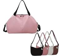 MODE BLEND Large Travel Duffel Bag for Women & Men - Water Resistant, Lightweight Shoulder Bag for Gym, Travel, Vacation,Buy 1 Duffel, Get 1 Free Shoulder Bag (Random Color Included) (Pink)