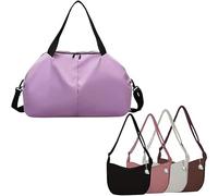 MODE BLEND Large Travel Duffel Bag for Women & Men - Water Resistant, Lightweight Shoulder Bag for Gym, Travel, Vacation,Buy 1 Duffel, Get 1 Free Shoulder Bag (Random Color Included) (Purple)