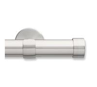 MODE Cambria® Designer Series - Premium 6 foot Custom Curtain Rod - 1-1/8 inch Large Diameter - Non-Adjustable for a Seamless Look - Premium Designer Brackets and End Caps - Brushed Nickel Finish