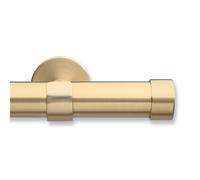 MODE Cambria® Designer Series - Premium 6 foot Custom Curtain Rod - 1-1/8 inch Large Diameter - Non-Adjustable for a Seamless Look - Premium Designer Brackets and End Caps - Brushed Gold Finish