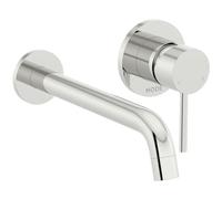 Mode Spencer Round Wall Mounted Basin Mixer tap with Slotted Waste - Chrome Wall Mounted Basin tap, Round Wall Mounted Basin taps, Bathroom taps Reliable