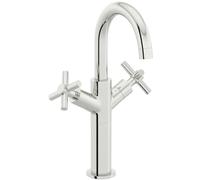 Mode Tate high Rise Basin Mixer tap with Slotted Waste - Chrome High Rise Basin tap, Round High Rise Basin taps, Bathroom taps Reliable