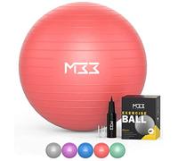 Mode33 Exercise Fitness Ball Set - 55 to 85cm Extra Thick Anti-Burst Yoga Ball with Hand Pump - Gym Ball for Fitness, Pilates, Pregnancy, Labour - Multiple Colours