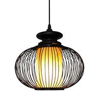 MODEBHD Hand-Woven Single Layer Bamboo Dome Lampshade,Globe Wicker Rattan Pendant Light,Bamboo Ceiling Fixture With Adjustable Cord,for Kitchen Island Indoor Outdoot Light Fixture-black