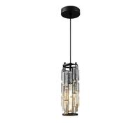 MODEBHD Transparent Crystal Pendant Lights,Cylindrical Lampshade Hanging Lamp,E27 Base Ceiling Light,rope Adjustable Chandelier,Hanging Ceiling Lamp,Hallway,Bedside,Kitchen Island