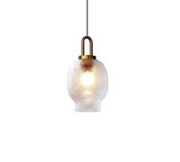 MODEBHD Water Glass Pendant Lamps Transparen With Shade Hanging Light Handcrafted Art Ceiling Lights Metal Fittings Chandelier E27 Base Pendant Lighting Fixture Hallway Bedside