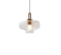 MODEBHD Water Glass Pendant Lamps Transparen With Shade Hanging Light Handcrafted Art Ceiling Lights Metal Fittings Chandelier E27 Base Pendant Lighting Fixture Hallway Bedside