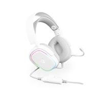 MODECOM Volcano MC-899 Prometheus White RGB LED Headphones, 7.1 Virtual Sound, Detachable Microphone