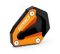 Modeer Compatible with KTM 1290 Super Adventure S 2021-2022 Motorcycle CNC Support Extension Plate Kickstand Side Stand Pad 1290S 1290 ADV 1290adv s Accessories (black/orange)