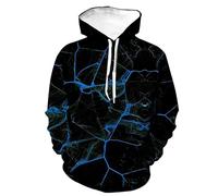 Modeewel Men's 3D Print Long Sleeve Pullover Large Sizes Winter Jumper with Hood Sweatshirts Classic Sports Shirt Party Outfit Streetwear Y2K Clothes Digital Print Hoodie, b, L