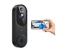 ModeJump Wireless Video Doorbell Camera, Indoor/Outdoor Surveillance, Smart AI Human Detection, 2-Way Audio, Night Vision, Live View, Doorbell Receiver, 2.4G WiFi, Cloud Storage