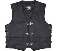 Modeka Badlands Motorcycle Leather Vest, black, size 5XL for Men