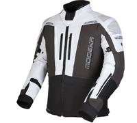 Modeka Hydron, textile jacket waterproof 4XL Light Grey/Dark Grey/Black