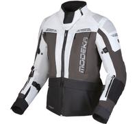 Modeka Hydron waterproof Ladies Motorcycle Textile Jacket, light grey/dark grey/black, size 42