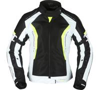 Modeka Khao Air Ladies Motorcycle Textile Jacket, black-grey-yellow, size 48 for Women