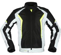 Modeka Khao Air Motorcycle Textile Jacket, black-grey-yellow, size S for Men