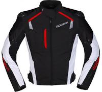 Modeka Lineos Motorcycle Textile Jacket, black-white-red, size S for Men