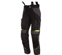 Modeka Panamericana, textile pants women 20 Black/Neon-Yellow