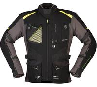 Modeka Talismen Motorcycle Textile Jacket, black-grey-yellow, size XL