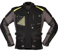 Modeka Talismen, textile jacket 4XL Black/Dark Grey/Neon-Yellow