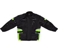 Modeka Tarex II waterproof Kids Motorcycle Textile Jacket, black/yellow, size 164