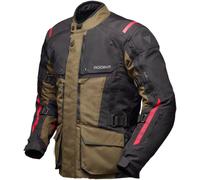 Modeka Varus waterproof Motorcycle Textile Jacket, black-brown, size S for Men