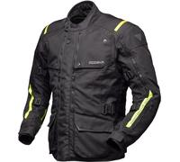 Modeka Varus waterproof Motorcycle Textile Jacket, black-yellow, size XL for Men