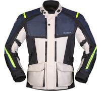 Modeka Varus waterproof Motorcycle Textile Jacket, light grey/blue, size XXL