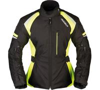 Modeka Violetta Ladies Motorcycle Textile Jacket, black-yellow, size 38 for Women