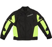 Modeka X-Vent Kids Motorcycle Textile Jacket, black-yellow, size 2XS 128